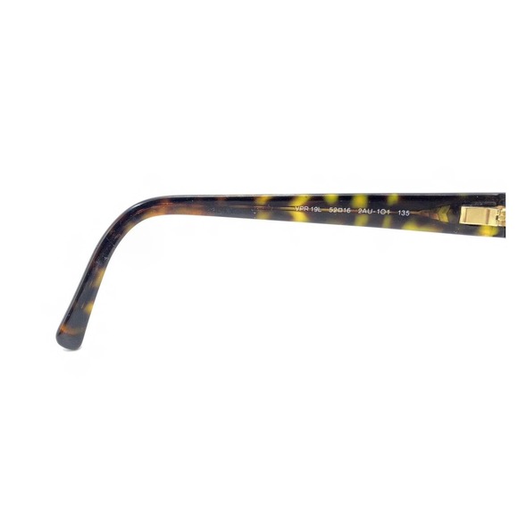 Prada VPR 19L 2AU-1O1 Tortoise Brown Rectangle Eyeglasses Frames 52-16 135 Italy - Picture 10 of 12
